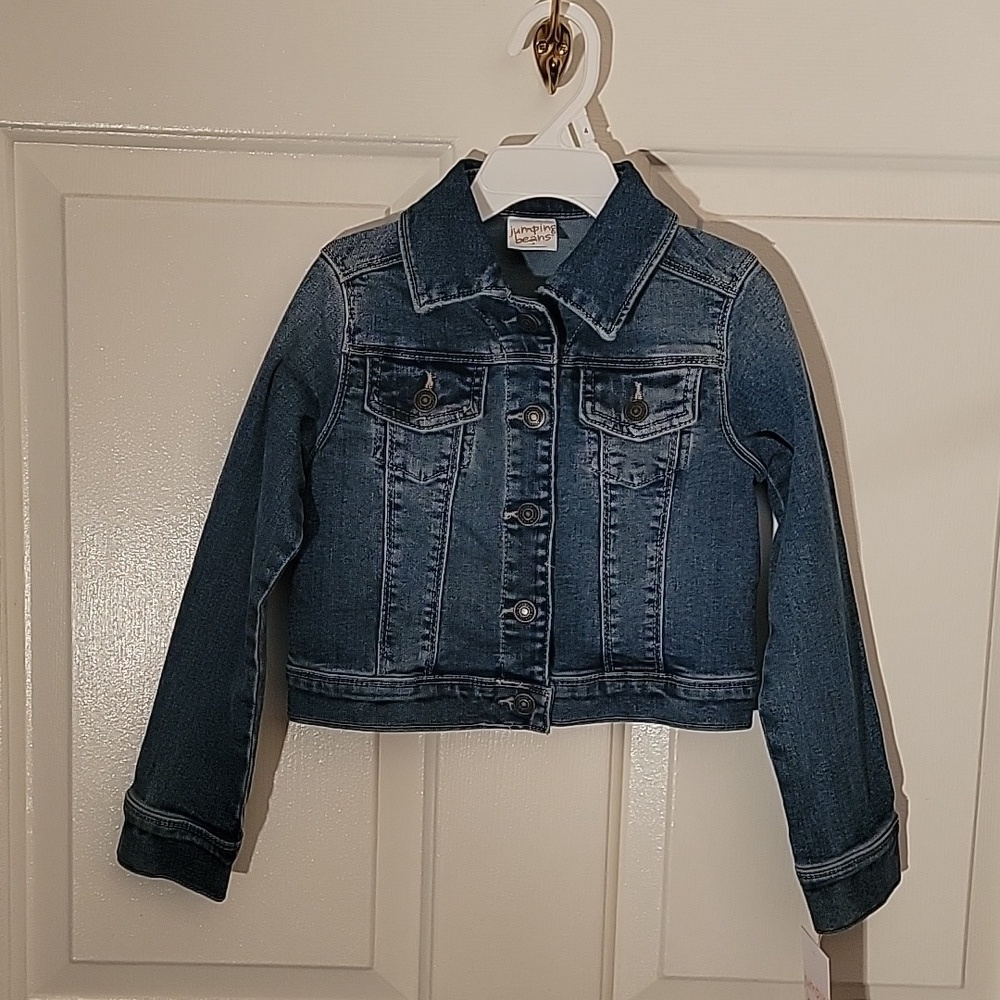 Denim Jacket for girls, size 4 by Jumping Beans. NWT.